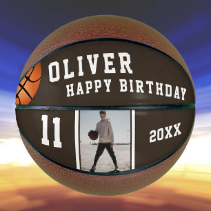 Custom Basketball Ball Happy Birthday with Photo