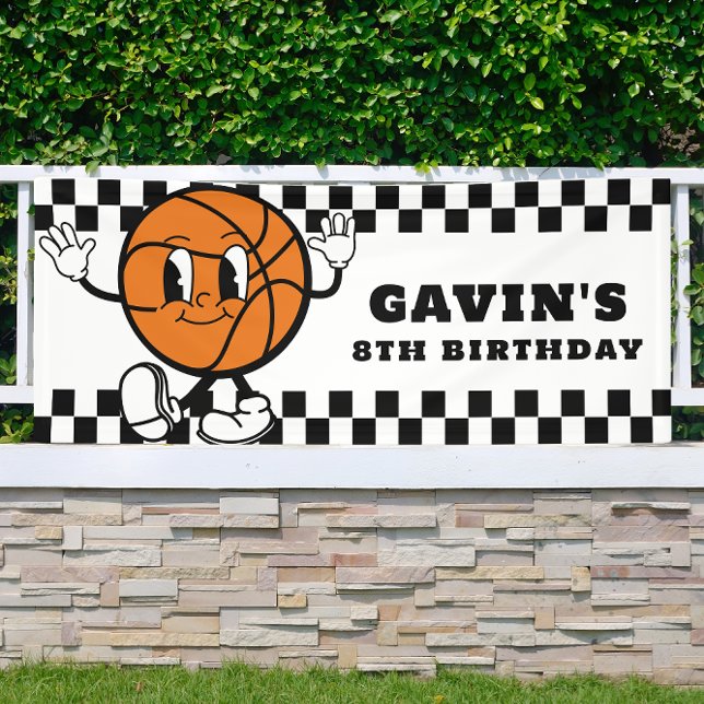 Custom Basketball Birthday Party Vinyl Outdoor Banner (Creator Uploaded)