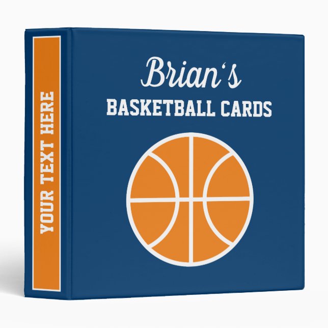 Custom basketball card collection binder book (Front/Spine)
