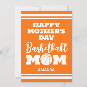 Custom Basketball Mom Mother's Day Photo Flat Card