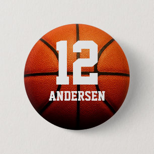 Custom Basketball Numbers 2 Inch Round Button