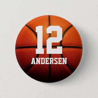 Custom Basketball Numbers 2 Inch Round Button