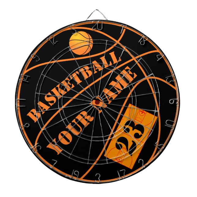 Custom Basketball Personalized Dartboard (Front)