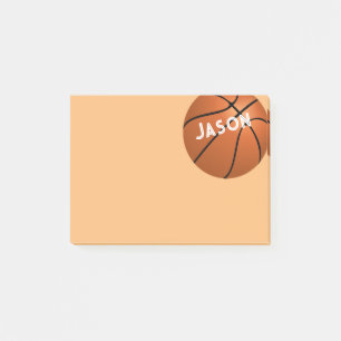 custom basketball ready to personalize post-it notes