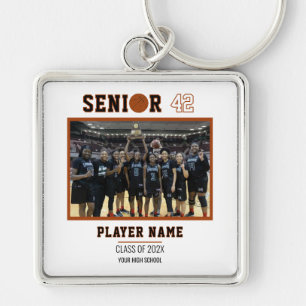 Custom Basketball Senior Night Photo Keychain