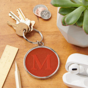 Custom Basketball Sport Faux Ball Skin Pattern Keychain
