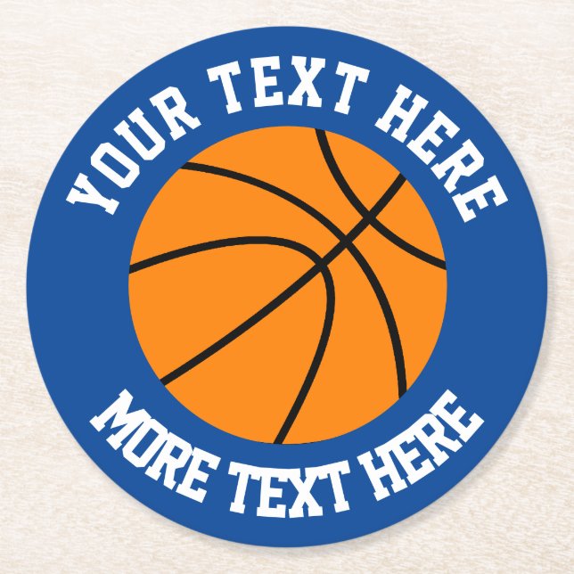 Custom basketball sports coasters (Front)