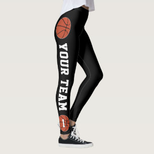 Custom Basketball Team Name & Player Number Sports Leggings