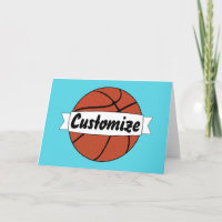 Custom Basketball Team Name Text Basketball Party