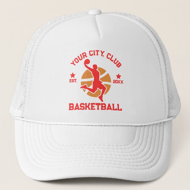 Custom Basketball Team Player Trucker Hat Gift (Front)