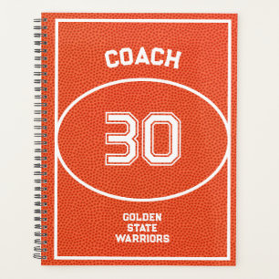 Custom Basketball Textured Orange Planner