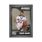 Custom Basketball Trading Card, Black Graphite