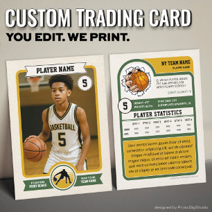 Custom Basketball Trading Card, Retro Player Card