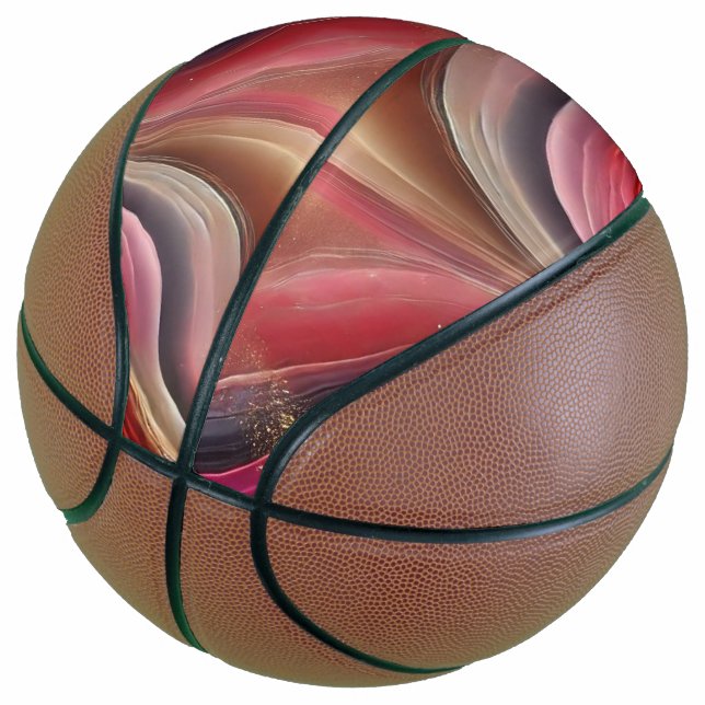 Custom Basketball with Abstract Art (Angled)
