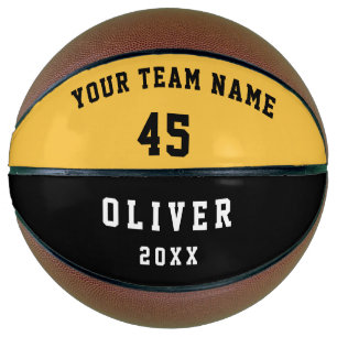 Custom Basketball Yellow Player Team Name Number