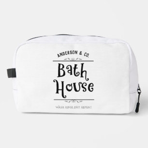 Custom Bath House Lavatory Wash Rinse Dry Repeat Dopp Kit