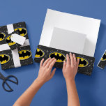 Custom Batman Logo Christmas Snowflake Wrapping Paper<br><div class="desc">Wrap your gifts in Gotham style with the Custom Batman Logo Christmas Snowflake Wrapping Paper, featuring the iconic bat emblem surrounded by festive snowflakes. This high-quality wrapping paper combines superhero flair with holiday cheer, making it perfect for Batman fans of all ages. Personalize it with a custom name or message...</div>