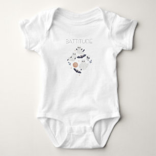 Custom Battitude Ghost and Bat Halloween Bodysuit