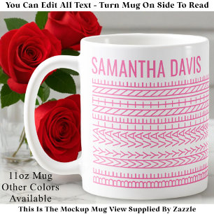 Custom Be My Valentine & Name Hidden Message  Coffee Mug