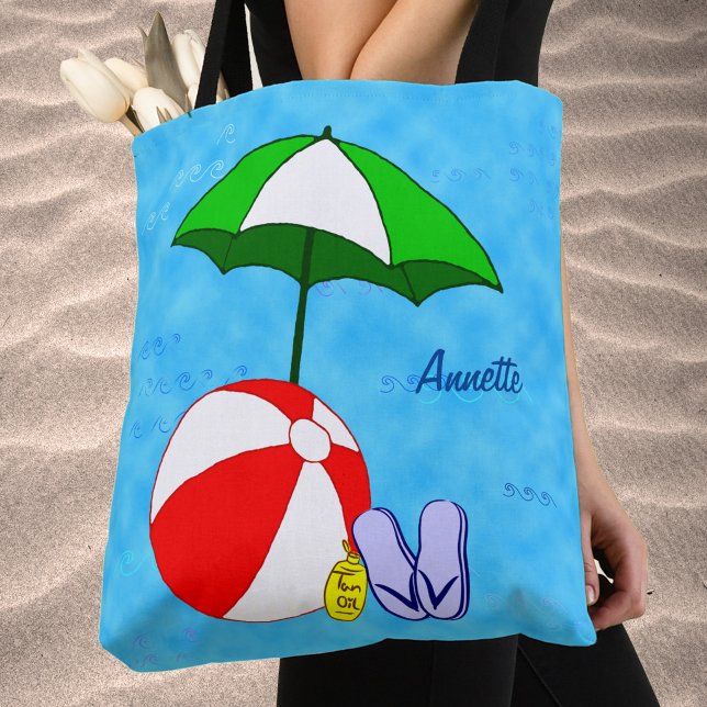 Custom Beach Ball Pool Toys Allover Tote Bag (Custom Beach Ball Pool Toys Allover Pattern Tote Bag)