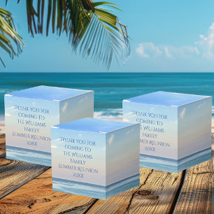 Custom Beach Family Reunion Party Sunset Favor Box