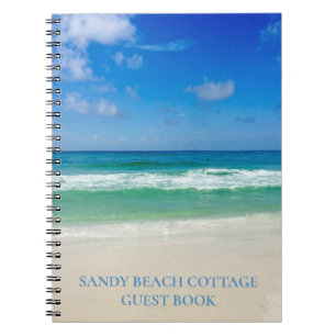 Custom Beach House Livre d'invité Ocean Photo Carn