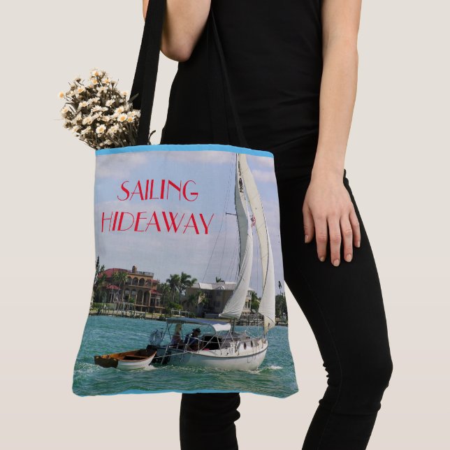 Custom Beach Jumbo Tote Bag (Close Up)