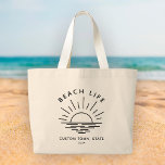 Custom Beach Life Sunset Minimalist Modern Boho<br><div class="desc">Boho beach vibes! Carry the town's sunset magic with our jumbo tote. Custom,  modern,  and perfect for your beach life essentials. 🌅👜 #BeachLifeStyle #BohoChic</div>