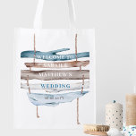 Custom Beach, Nautical Coastal Wedding Welcome Bag<br><div class="desc">Personalize as you like this beautiful beach coastal / nautical wedding welcome bag or reception favour bag! Customize text as you like, our text is simply an example. Ability to use template text boxes under "Personalize this template" to easily add your message. Option to select "Edit using Design Tool" to...</div>