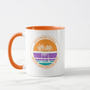 Custom Beach Palm Tree Family Reunion Mug