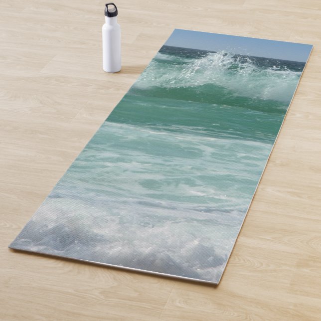 Custom Beach Seaside Sea Waves Fitness Template Yoga Mat (In Situ)