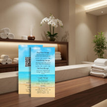Custom Beach Spa Massage Services Menu Flyer