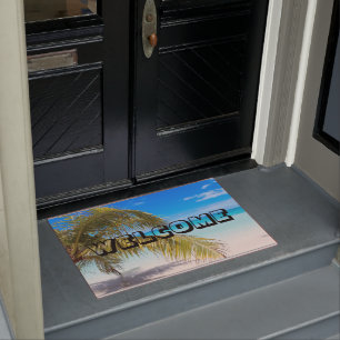 Custom Beach Theme Front Door Mat