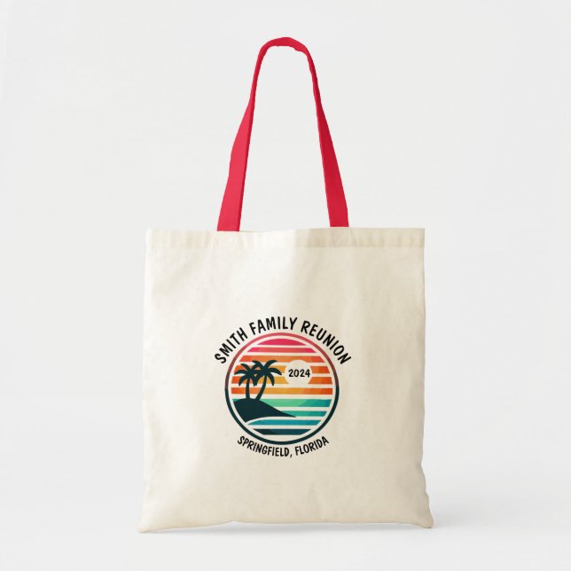 Custom Beach Vacation Family Reunion Tote Bag (Front)