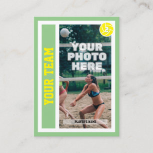 Custom Beach Volleyball Trading Card (Sage)
