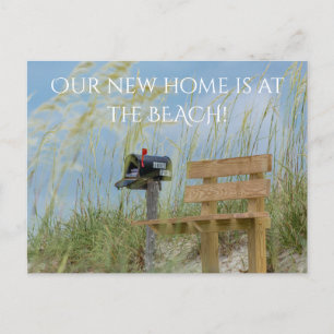 Custom Beach We've Moved Change of Address Postcard