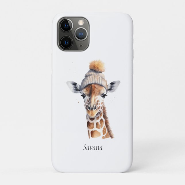 Custom Beanie Bunch Giraffe Winter Hat Case (Back)