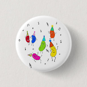 Custom Beans. cute beans 1 Inch Round Button