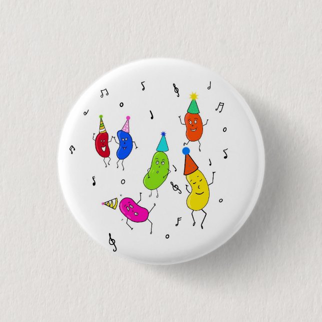 Custom Beans. cute beans 1 Inch Round Button (Front)
