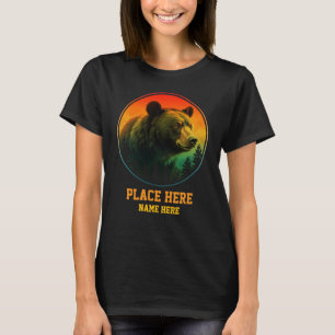 Custom bear animal place country souvenir T-Shirt