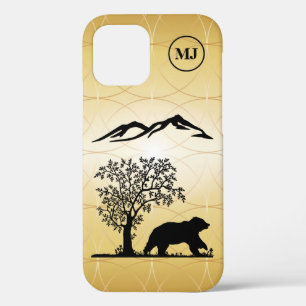 Custom Bear Silhouette Apple iPhone 12 Tough Case