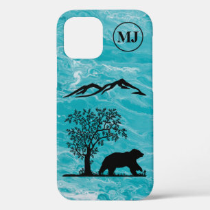 Custom Bear Silhouette Apple iPhone 12 Tough Case