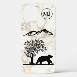 Custom Bear Silhouette Apple iPhone 12 Tough Case