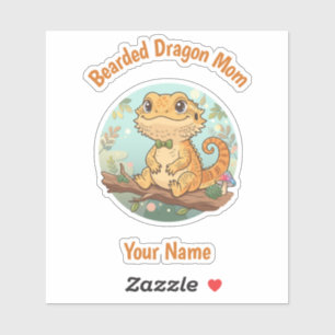 Custom Bearded Dragon Mom Sticker
