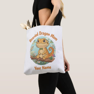 Custom Bearded Dragon Mom Tote Bag