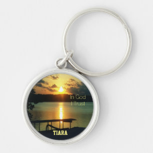 Custom Beautiful Sea Sunset Beach Bali Photo Keychain