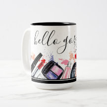 Custom Beauty Salon Cosmetics Makeup Brushes Motif