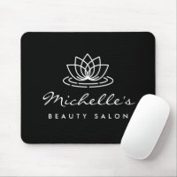 Custom beauty salon mouse pad with lotus logo