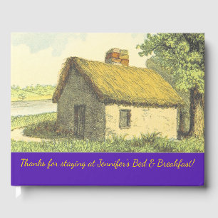 Custom Bed & Breakfast Name + Rustic Cottage Guest Book