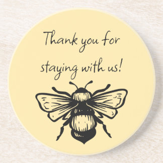 Custom Bee Coasters Sandstone Coasters